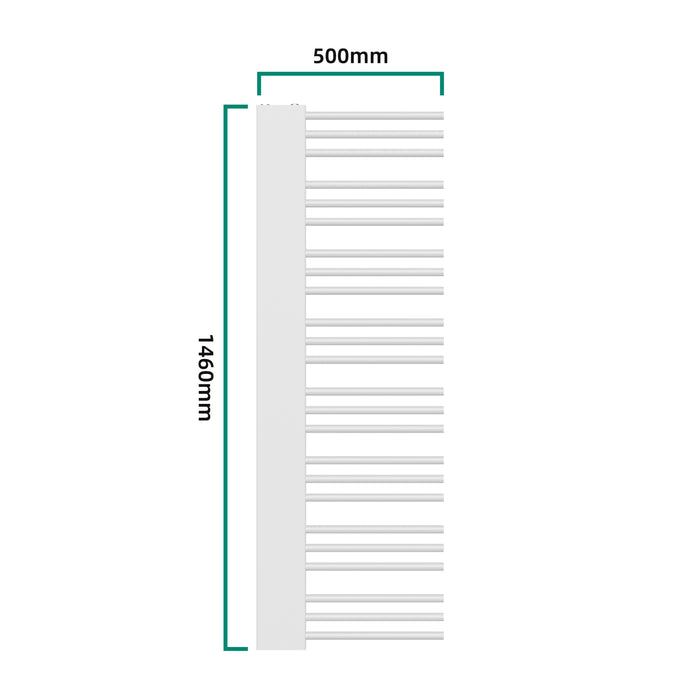 Scalda Asciugamani da Parete Kviteseid ad Acqua Calda 146 x 45 cm Bianco [neu.haus]