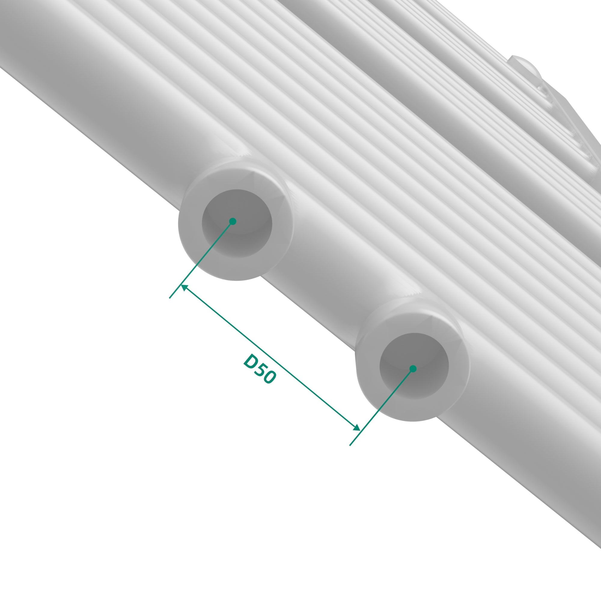Radiatore scaldasalviette da bagno acciaio 120 x 50 cm bianco 03_0010415