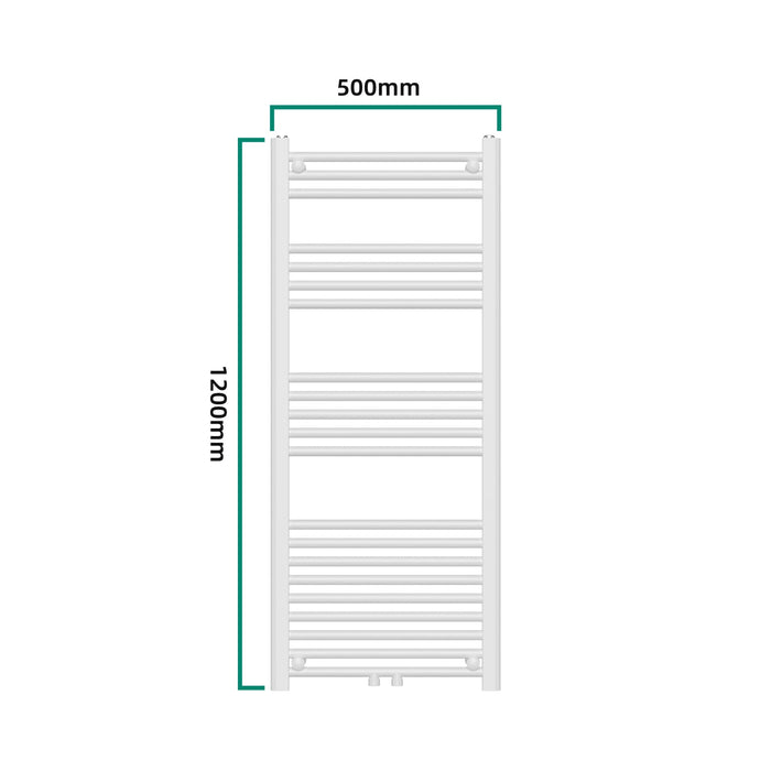 Radiatore scaldasalviette da bagno acciaio 120 x 50 cm bianco 03_0010415