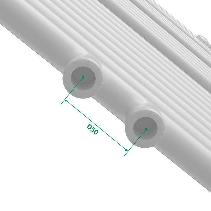 Radiatore scaldasalviette da bagno acciaio 120 x 60 cm bianco 03_0010417