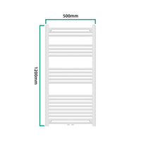 Radiatore scaldasalviette da bagno acciaio 120 x 60 cm bianco 03_0010417