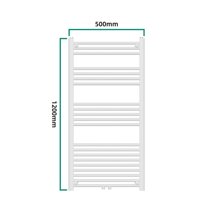 Radiatore scaldasalviette da bagno acciaio 120 x 60 cm bianco 03_0010417