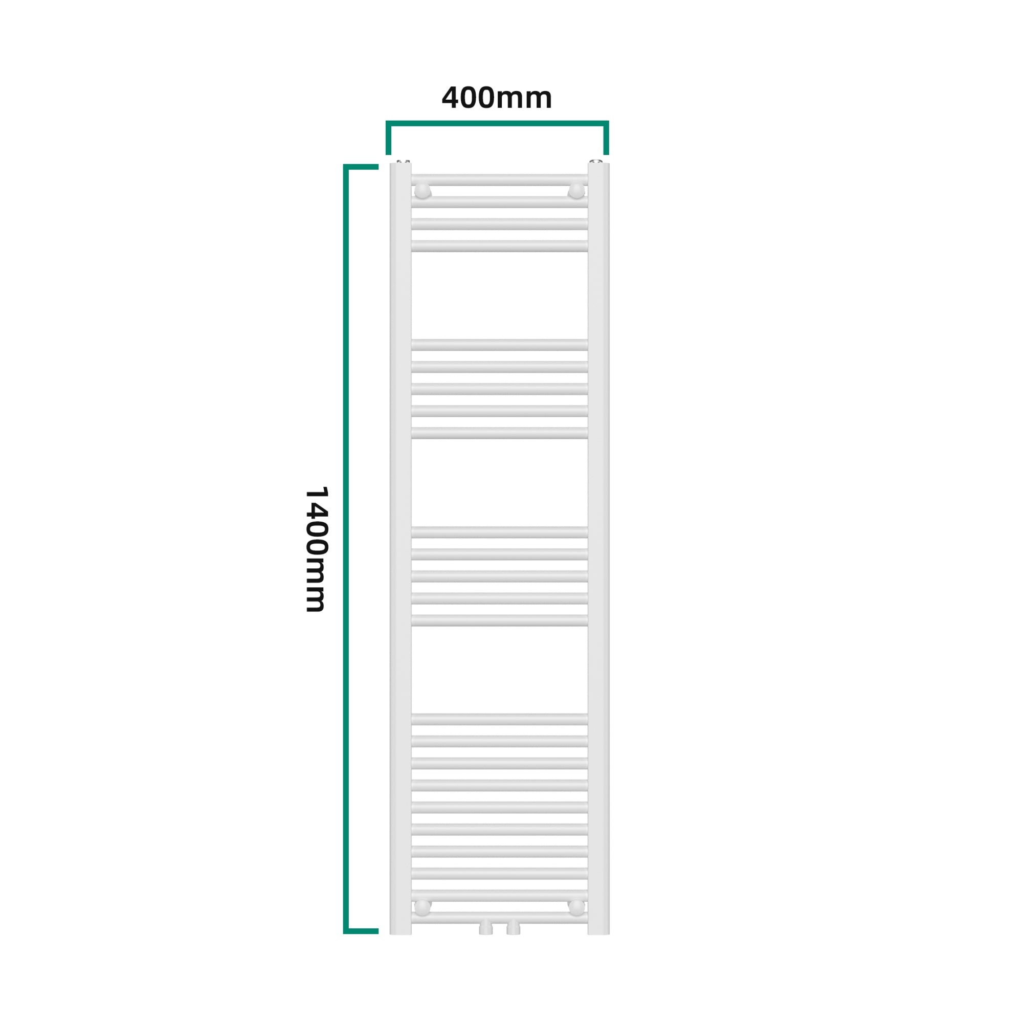 Scaldasalviette da Parete Voss 140 x 40 cm Bianco [neu.haus]