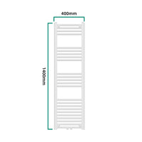 Scaldasalviette da Parete Voss 140 x 40 cm Bianco [neu.haus]