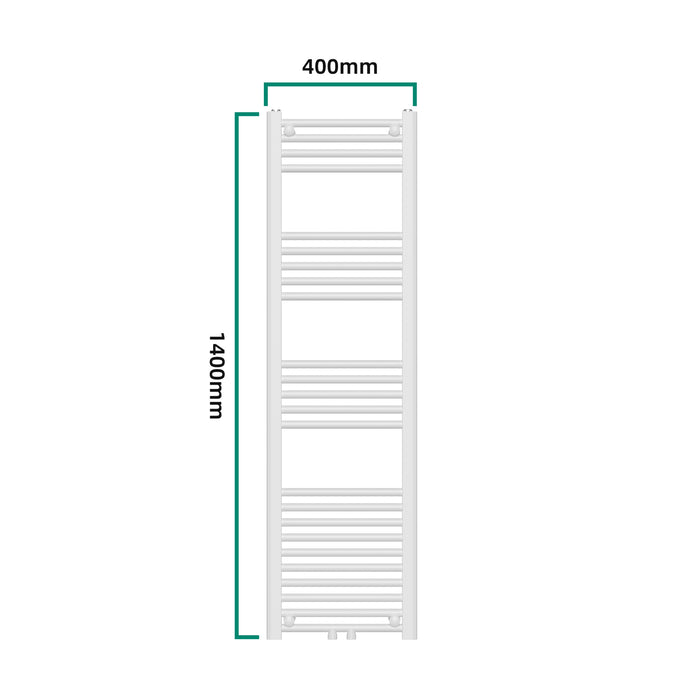 Scaldasalviette da Parete Voss 140 x 40 cm Bianco [neu.haus]