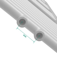 Scaldasalviette da Parete Voss 140 x 40 cm Bianco [neu.haus]