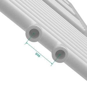 Scaldasalviette da Parete Voss 140 x 40 cm Bianco [neu.haus]