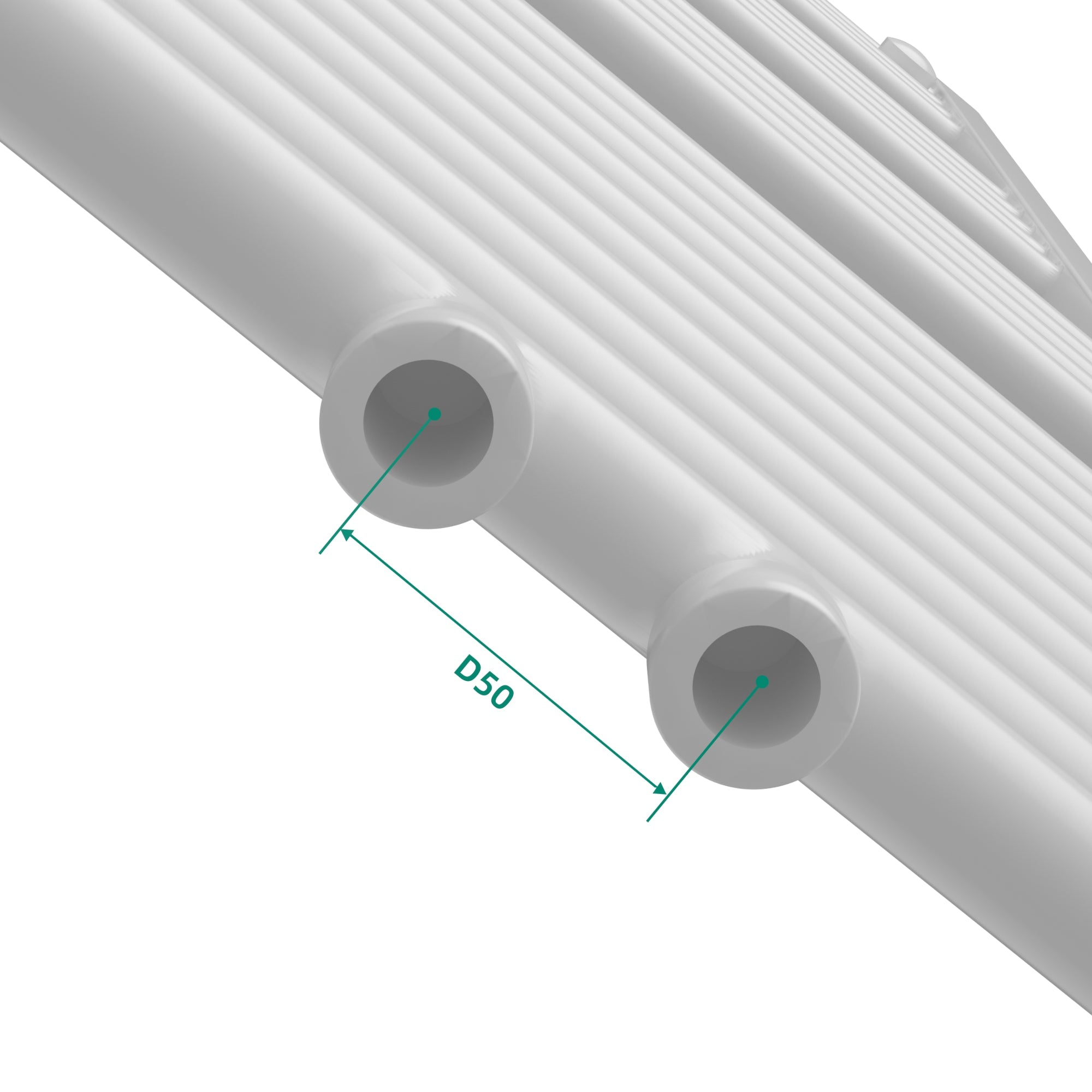 Radiatore scaldasalviette da bagno acciaio 140 x 50 cm bianco 03_0010421