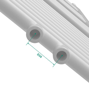 Radiatore scaldasalviette da bagno acciaio 140 x 50 cm bianco 03_0010421