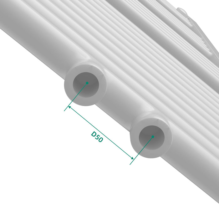 Radiatore scaldasalviette da bagno acciaio 140 x 50 cm bianco 03_0010421