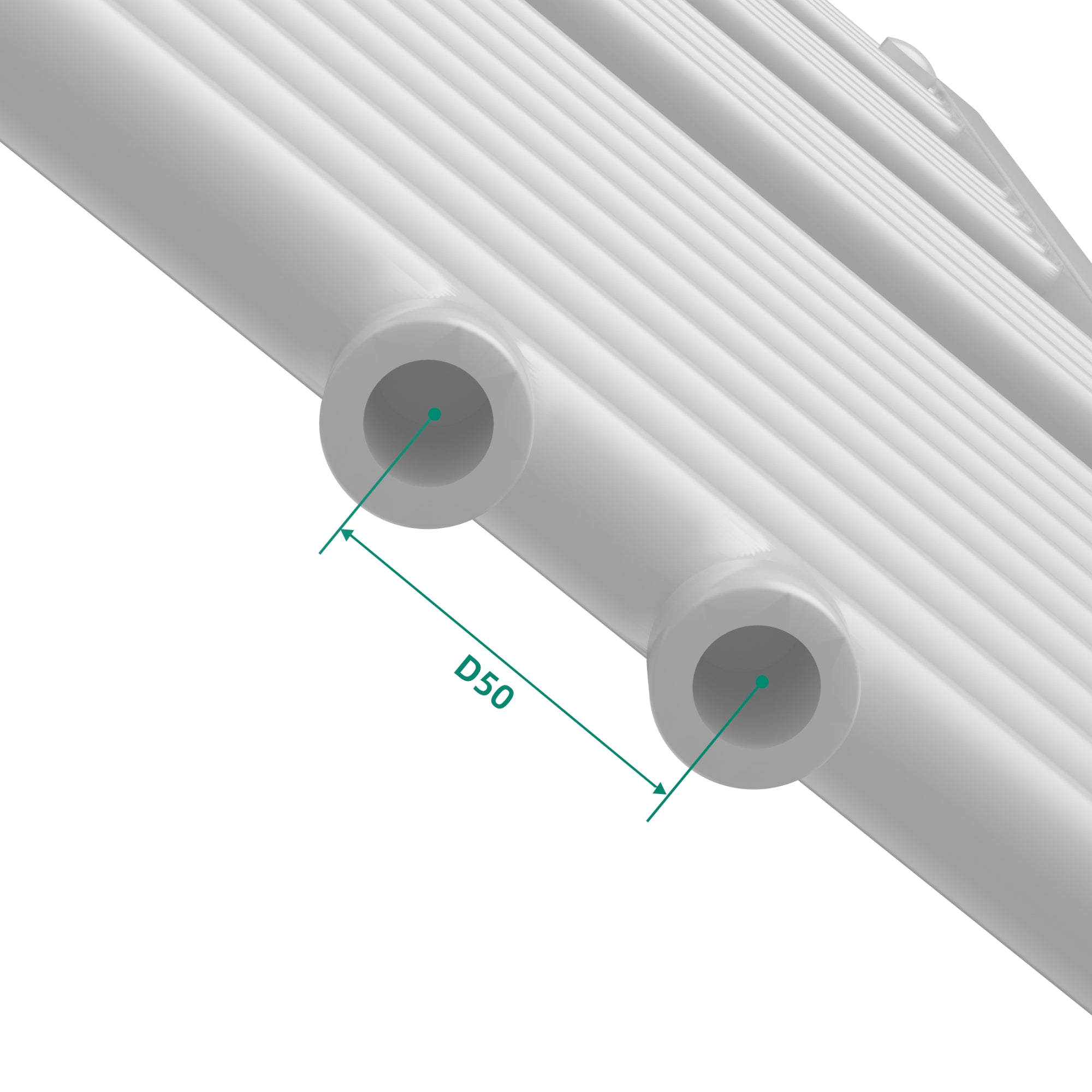 Scaldasalviette da Parete Voss 140 x 50 cm Bianco [neu.haus]