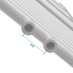 Scaldasalviette da Parete Voss 140 x 50 cm Bianco [neu.haus]