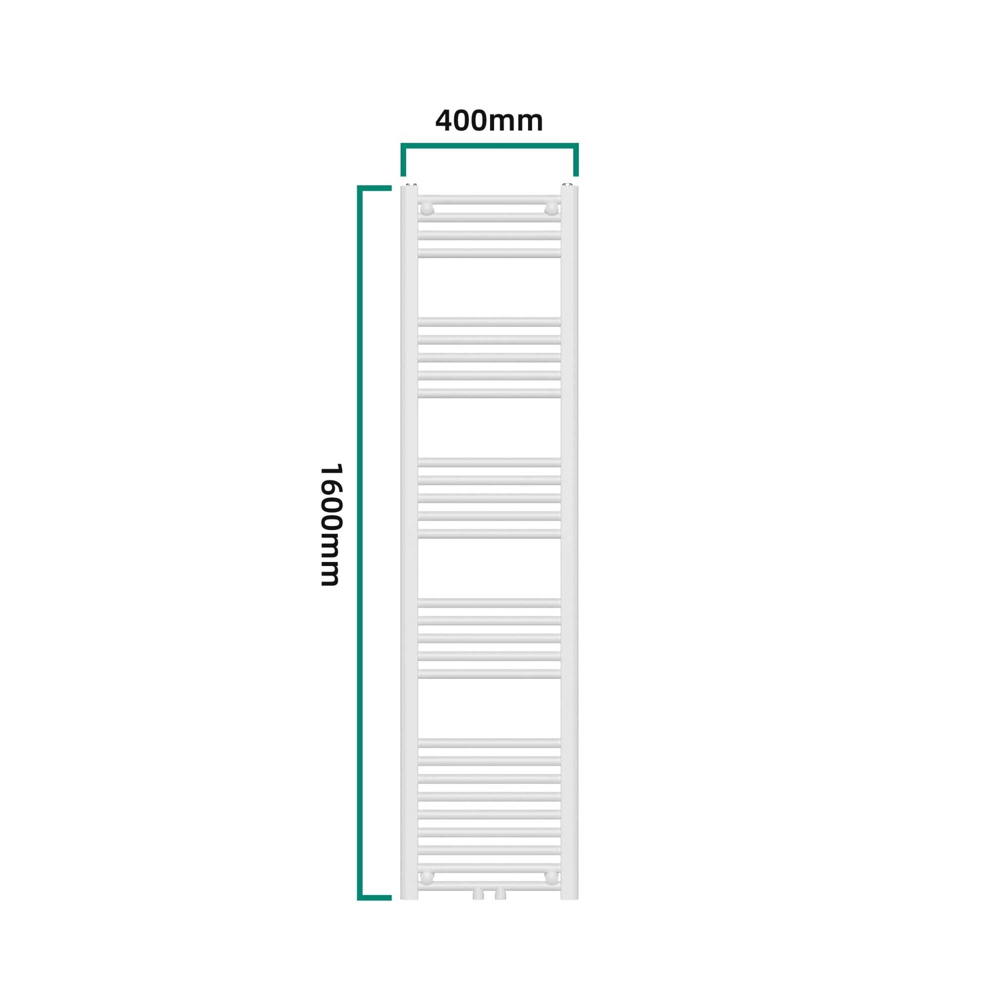 Radiatore scaldasalviette da bagno acciaio 160 x 40 cm bianco 03_0010425