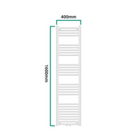 Radiatore scaldasalviette da bagno acciaio 160 x 40 cm bianco 03_0010425