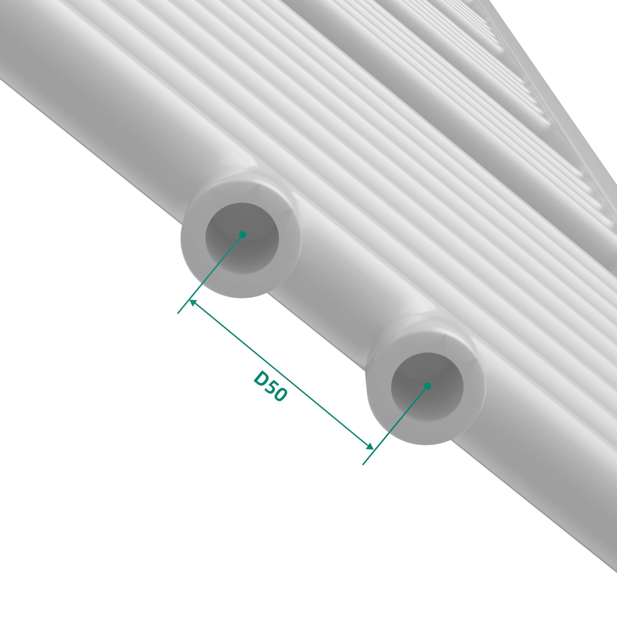 Radiatore scaldasalviette da bagno acciaio 160 x 40 cm bianco 03_0010425