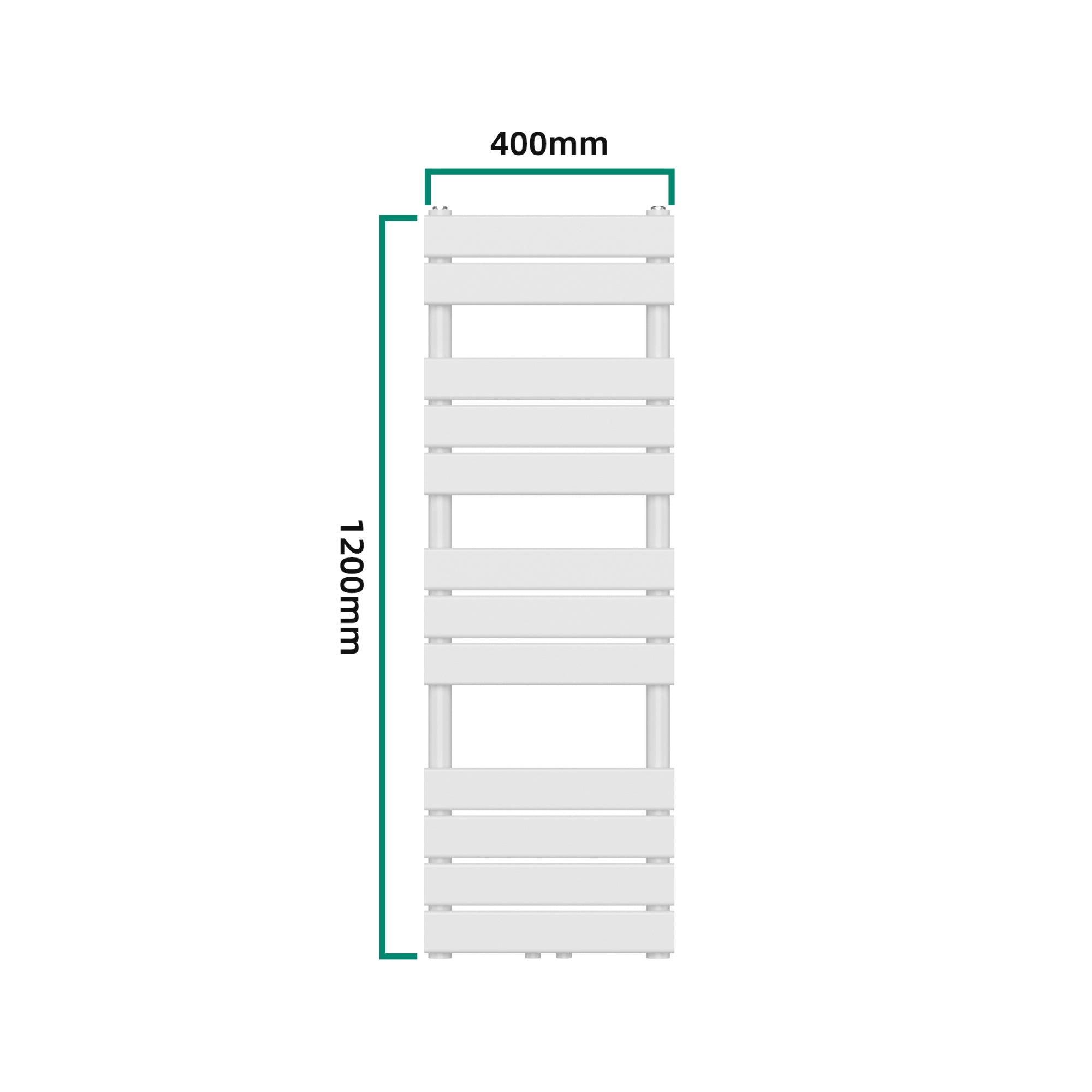 Scalda Asciugamani da Parete Voss ad Acqua Calda 120 x 40 cm Bianco [neu.haus]
