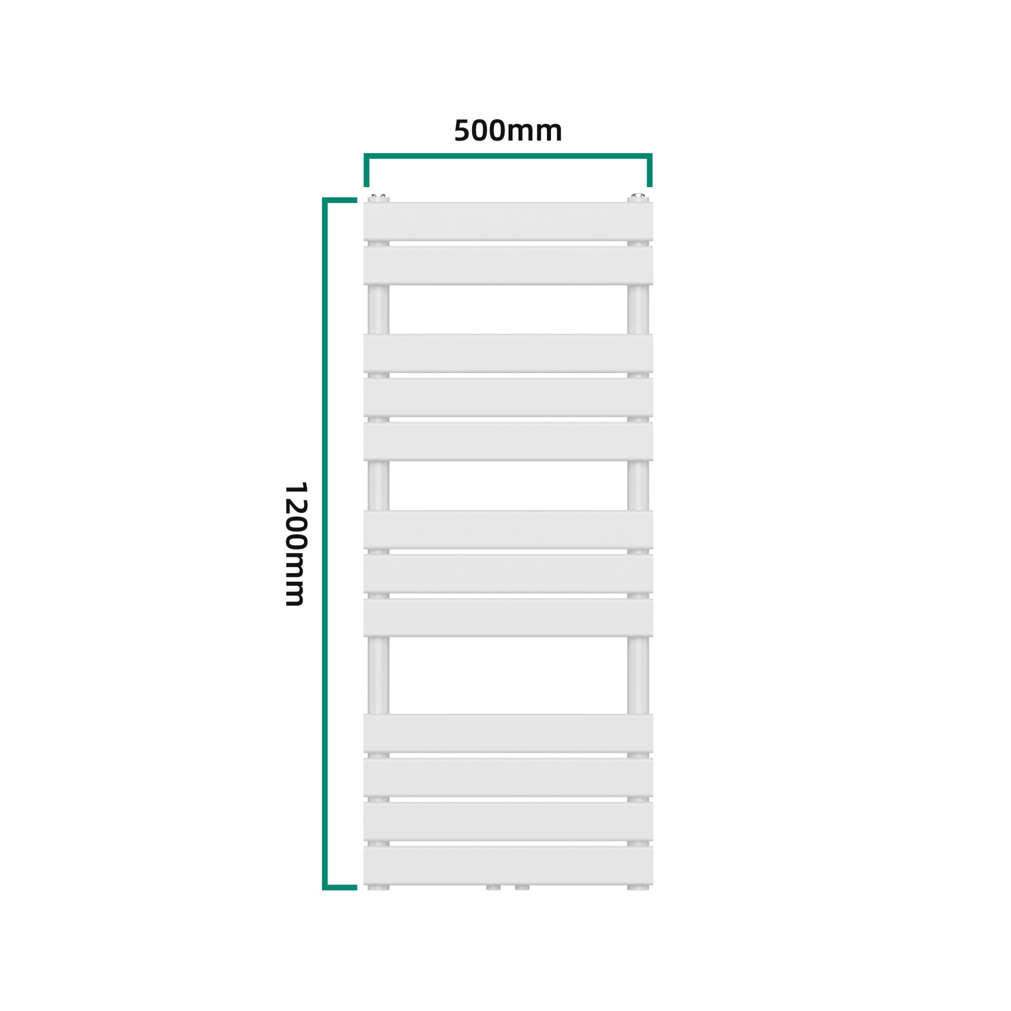 Scalda Asciugamani da Parete Voss ad Acqua Calda 120 x 50 cm Bianco [neu.haus]