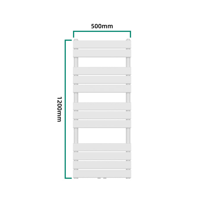 Scalda Asciugamani da Parete Voss ad Acqua Calda 120 x 50 cm Bianco [neu.haus]
