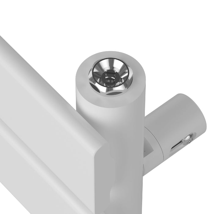 Radiatore scaldasalviette da bagno con pannelli piatti in acciaio 180 x 40 cm bianco 03_0010441