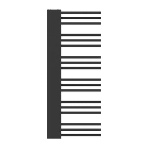 Scalda Asciugamani da Parete Kviteseid Scaldasalviette ad Acqua Calda 120x50 cm 470 W Nero [neu.haus]