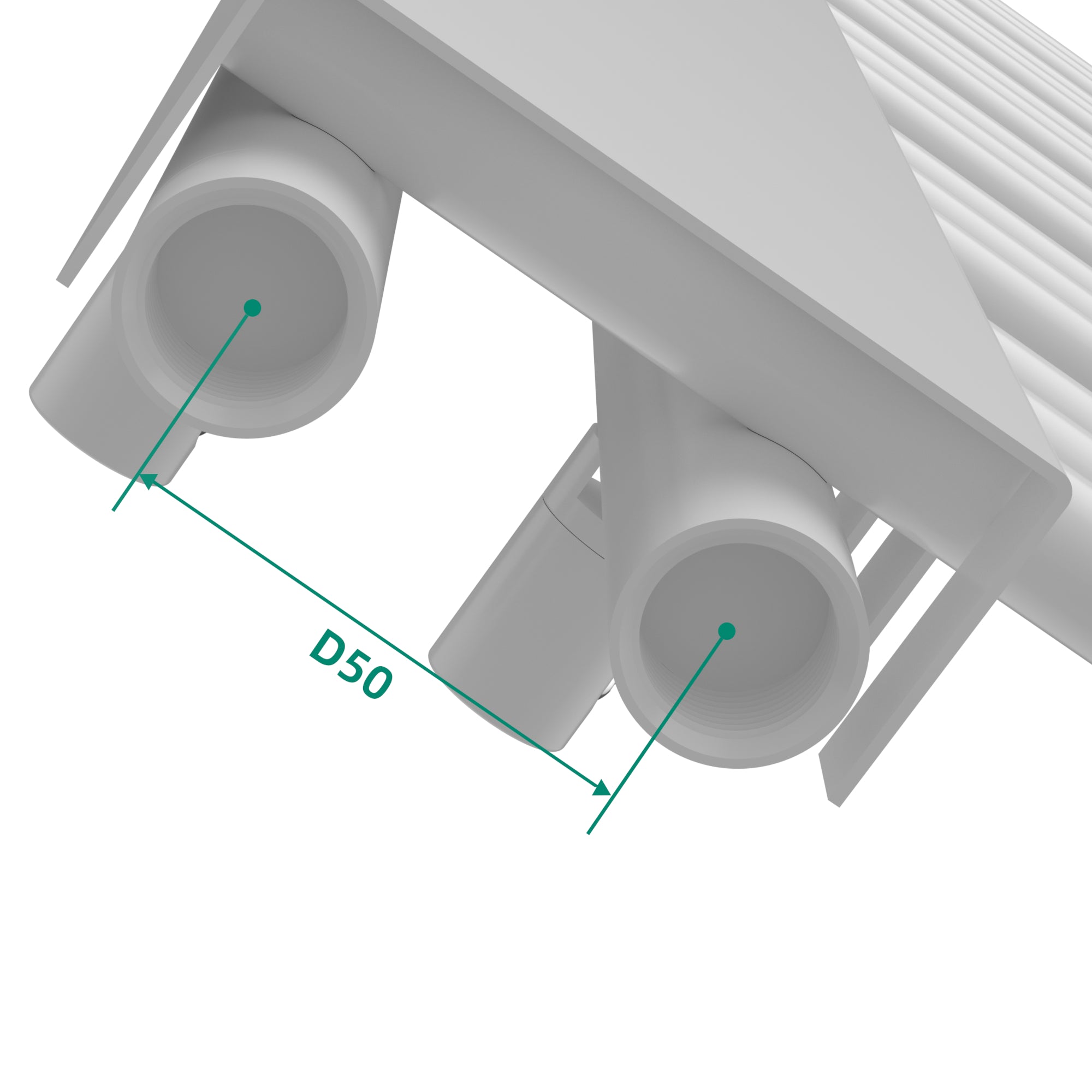 Scalda Asciugamani da Parete Kviteseid Scaldasalviette ad Acqua Calda 120x50 cm 470 W Bianco [neu.haus]