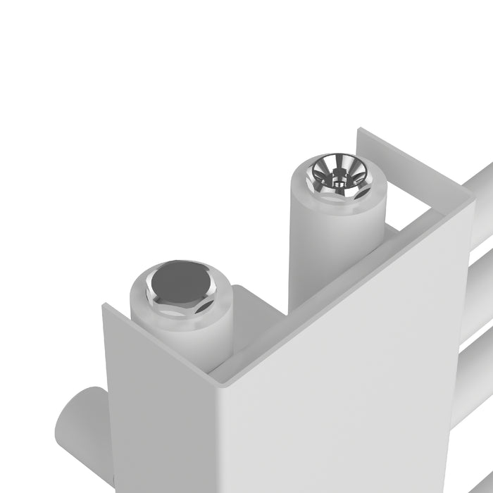 Scalda Asciugamani da Parete Kviteseid Scaldasalviette ad Acqua Calda 120x50 cm 470 W Bianco [neu.haus]