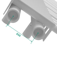 Scalda Asciugamani da Parete Kviteseid Scaldasalviette ad Acqua Calda 146x45 cm 558 W Bianco [neu.haus]