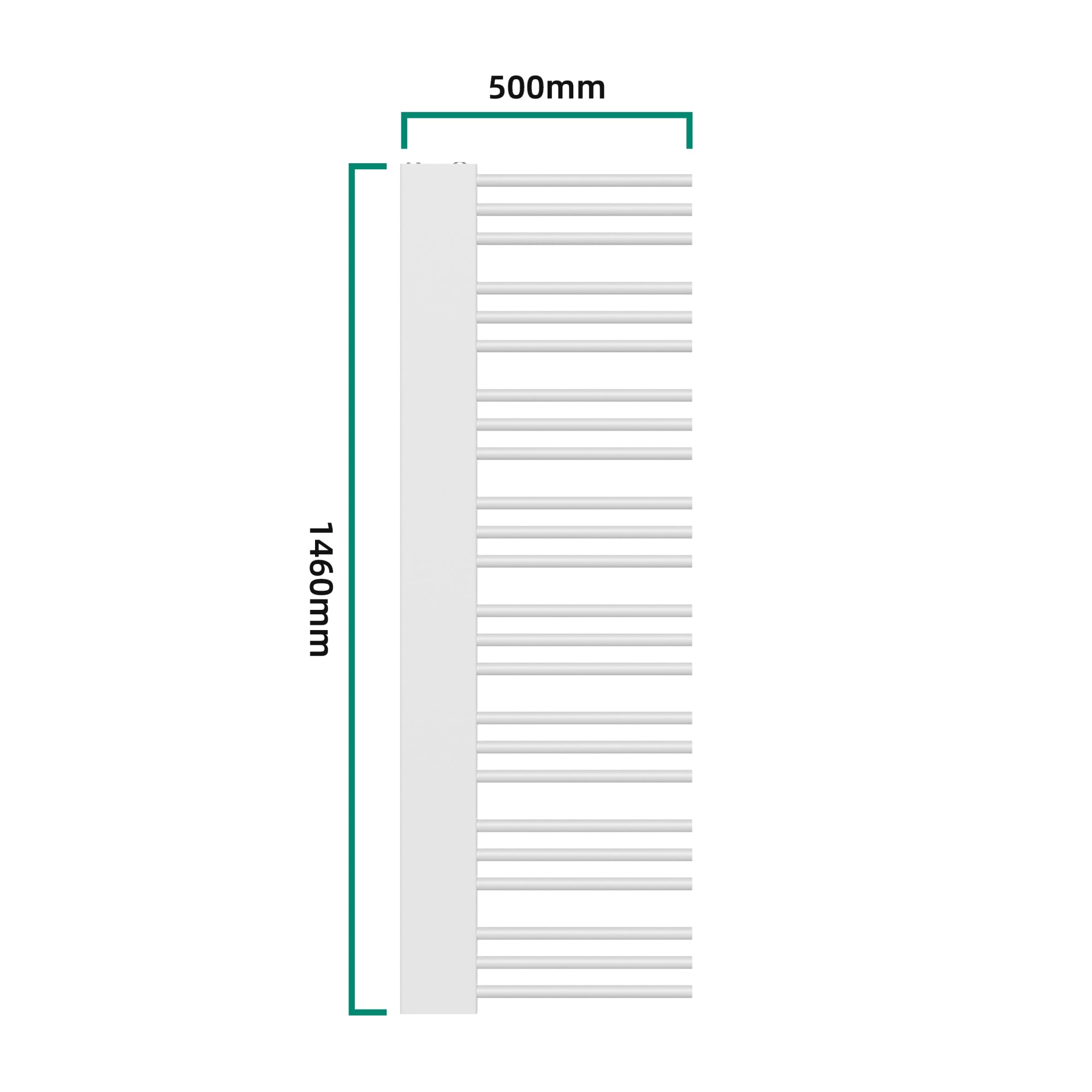 Scalda Asciugamani da Parete Kviteseid Scaldasalviette ad Acqua Calda 146x45 cm 558 W Bianco [neu.haus]