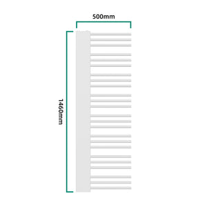 Scalda Asciugamani da Parete Kviteseid Scaldasalviette ad Acqua Calda 146x45 cm 558 W Bianco [neu.haus]