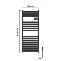 Scaldasalviette Elettrico Ringebu 120 x 50 cm 500 W Nero pro.tec