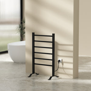 Scaldasalviette Elettrico Savitaipale da Terra o da Parete 85 x 55 cm 100 W Nero pro.tec