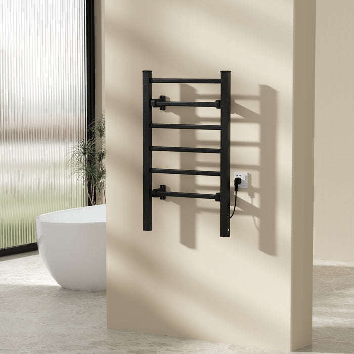 Scaldasalviette Elettrico Savitaipale da Terra o da Parete 85 x 55 cm 100 W Nero pro.tec