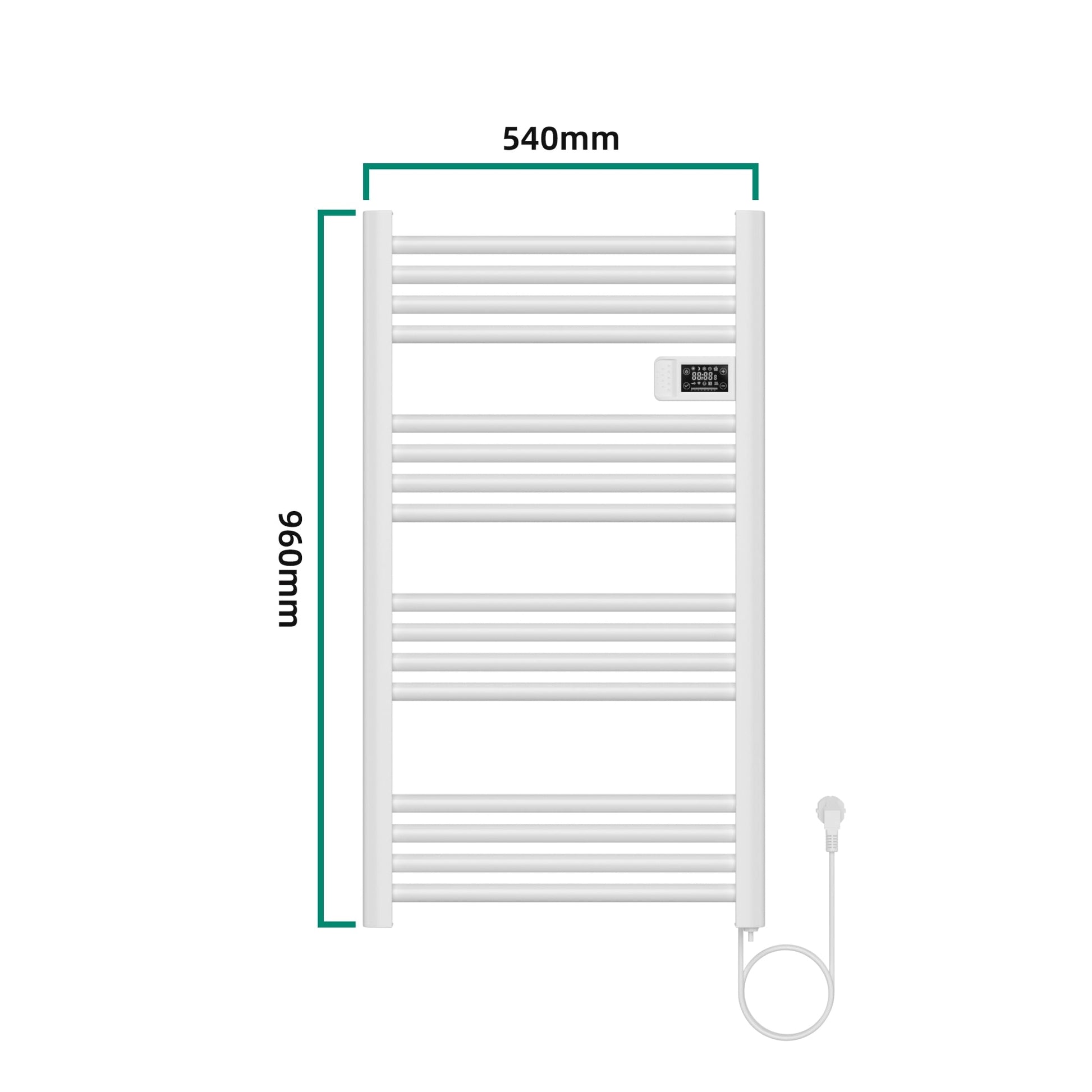 Scaldasalviette elettrico con radiatore 96 x 54 cm 500 watt bianco 03_0010752