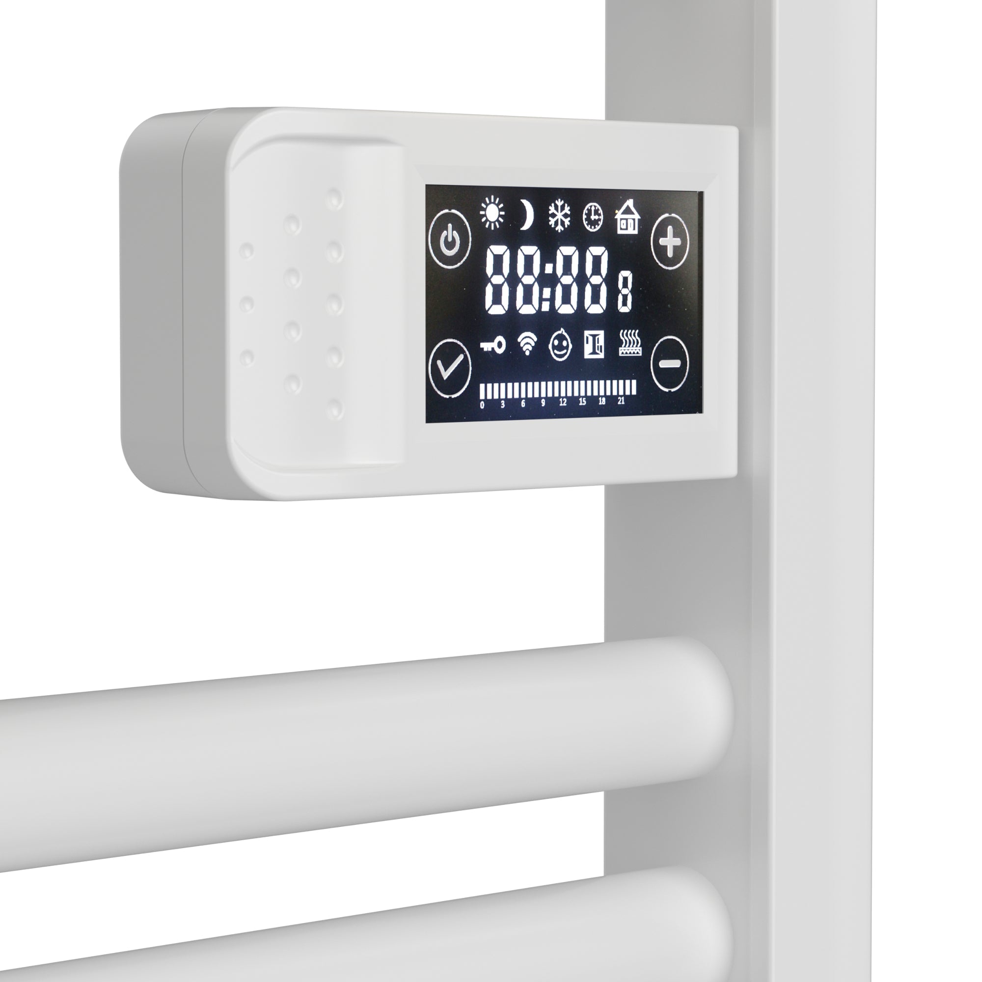 Scaldasalviette elettrico con radiatore 96 x 54 cm 500 watt bianco 03_0010752