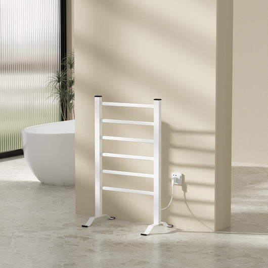 Scaldasalviette Elettrico Savitaipale da Terra o da Parete 85 x 55 cm 100 W Bianco pro.tec