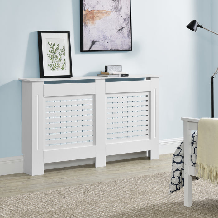 Copritermosifone Charleston Mobile Copri Radiatore Larghezza 152 cm - Bianco [en.casa]