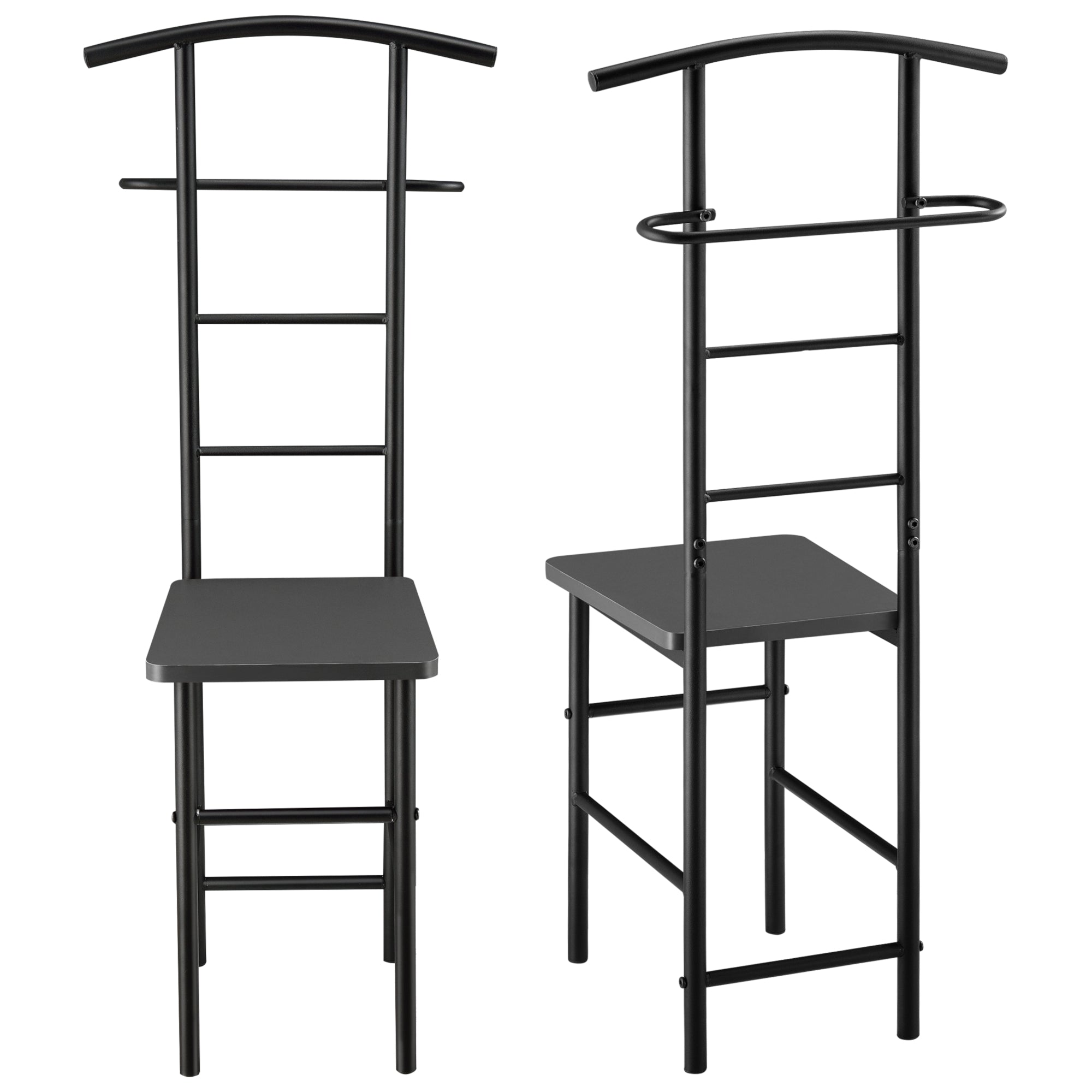 Servomuto Anaheim con Seduta Gruccia e Portapantaloni - Grigio Scuro [en.casa]