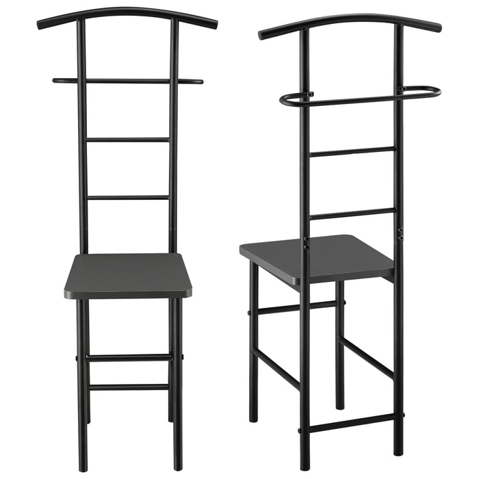 Servomuto Anaheim con Seduta Gruccia e Portapantaloni - Grigio Scuro [en.casa]