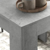 Set da Pranzo 3 Pezzi con Tavolo da Cucina 80x80x76 cm e 2 Sedie Moderne 41x50x97 cm, Grigio