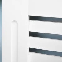 Copritermosifoni a Doghe con Ripiano Portaoggetti, in Legno, 172x19x81 cm, Bianco