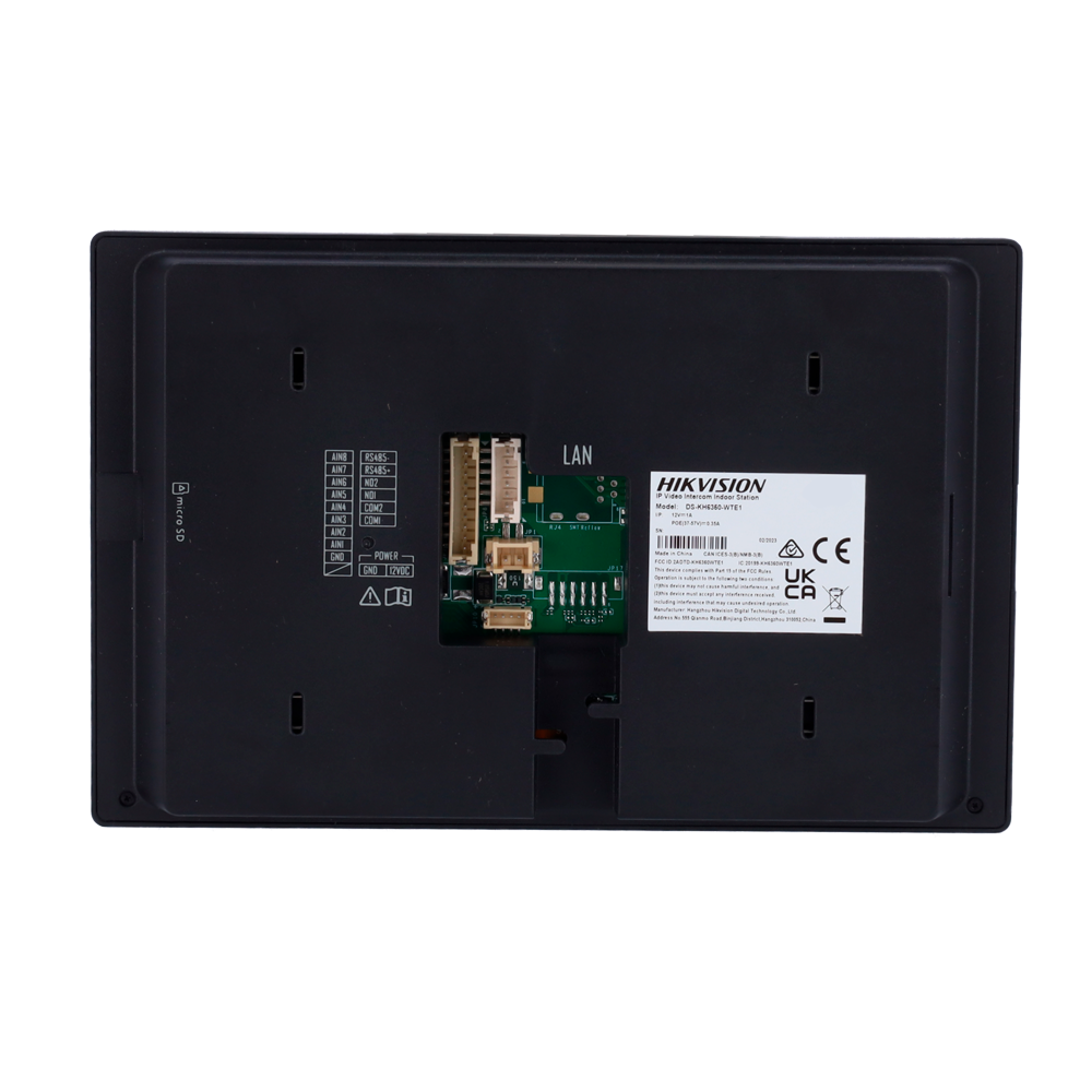 Hikvision Monitor Display Touch Screen interno 7" Intercom POE DS-KH6350-WTE1