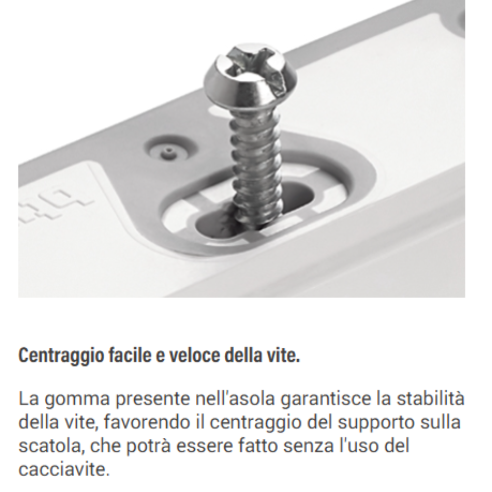 Bticino matixgo supporto per placche diverse modulazioni fissaggio con viti *** numero posti 7 moduli, confezione 1