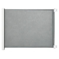 Cancellino per Cani Estensibile fino a 115 cm, in Poliestere e Acciaio, 115x82.5 cm, Bianco e Grigio