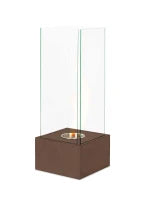 E-STYLO Biocamino da terra moderno, perfetto per aggiungere calore e atmosfera accogliente a qualsiasi ambiente, 25cm X 25cm H. 65cm