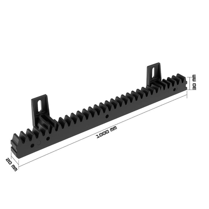 Kit 3 cremagliere da 1 metro per cancelli scorrevoli in nylon m4 crm2