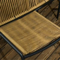 Set di Mobili da Giardino in Rattan, 3 Pezzi, Cuscini per Seduta e Schienale, Rattan Sintetico, Struttura Metallica, Verde