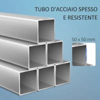 Supporto per Bilanciere Multifunzione in Acciaio, Altezza e Larghezza Regolabile, 123-170x103x111-161cm