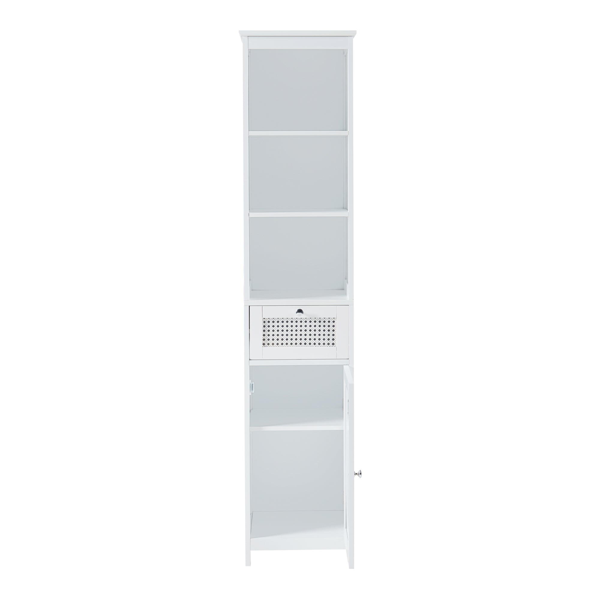 Mobile a Colonna Karlsøy per Bagno 161 x 35 x 32 cm Bianco [en.casa]