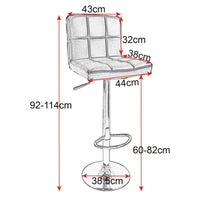 Sgabelli da bar di design in materiale sintetico set da 2 grigio 19_0000456