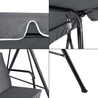 Dondolo da Giardino a 3 Posti di Seduta con Tettuccio Parasole